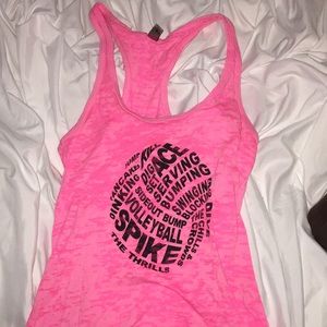 Pink Volleyball Tank Top